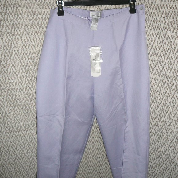 Capri Crop Pants Fully Lined Purple Size L NWT - Picture 1 of 12